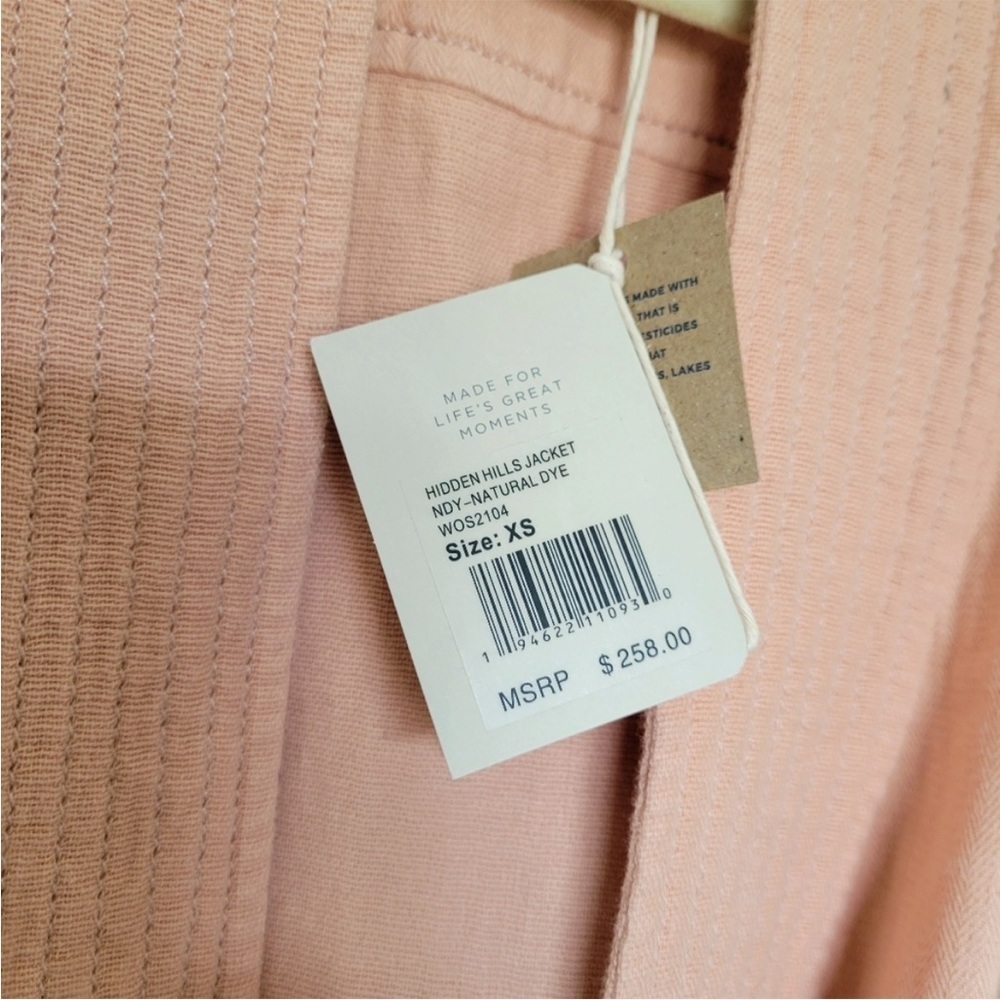 Faherty Hidden Hills Organic Cotton Tie Front Jacket XS NWT - Picture 6 of 10